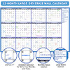 Large Dry Erase Calendar - Undated Wall Calendar Dry Erase, 58" x 37", 12-Month Dry Erase Calendar with 10 Round