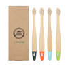 Sea Turtle Plant-Based Bristles, Ultra-Soft Bamboo Toothbrushes, Natural Toothbrush for Babies (4 Pack)