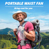 shuangjishan Waist Fan Portable Clip on: 10000mAh Rechargeable Personal Belt Cooling Fan Under Shirt - Cool Body Fans