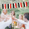 32FT Egypt Pennant Small Flag Bunting,30 PCS Mini String Banner Stripes Egyptian Decor Rectangle for Holiday