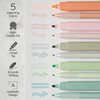 BLIEVE Bible Highlighters And Pens No Bleed, Chisel Tip & Rollerball Pens, Multicolor Ink, Comfort Grip & Fast Dry,