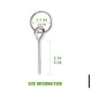 BRILLIANCE4U Tent Pin & Ring Replacement, Tent Pole Connectors, Aluminum Tent Pole Rings with 1 Pin, Tent Building