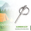 BRILLIANCE4U Tent Pin & Ring Replacement, Tent Pole Connectors, Aluminum Tent Pole Rings with 1 Pin, Tent Building