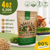 Cat Grass Seeds Mix - 5,200 Non-GMO Heirloom Seeds for Cats & Pets, 4 oz Pack for Growing Fresh Barley, Oat, Rye &