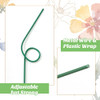 Green Floral Wire Stems for Crafts, Crochet Pipe Cleaner Flower, 100PCS
