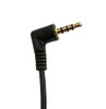 Halokny Coiled Stereo Audio Cable, 90 Degree 3.5mm 4 Pole TRRS Male to Female Spring Aux Adapter Translator Cable for