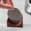 Hobbyme 51/53/58mm Reusable Coffee Filter With Walnut Wood Holder - Puck Screen Stand Set for Espresso Machine