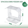 JICYOUP Window Bird Feeder with 4 Extra Strong Suction Cups (2.5 Inch)