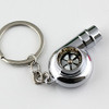 maycom Creative Spinning New Chrome Polished Silver Turbo Turbocharger Keychain Key Chain Ring Keyring Keyfob,make