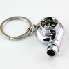 maycom Creative Spinning New Chrome Polished Silver Turbo Turbocharger Keychain Key Chain Ring Keyring Keyfob,make