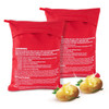 OBTANIM 2 Pack Microwave Potato Bag Reusable Baked Potato Pouch Bag, Red