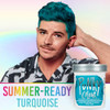 Punky Semi Permanent Conditioning Hair Color, Vegan, PPD and Paraben Free, may last for 5-40 washes, 3.5oz, Turquoise