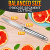 Reluen Grapefruit Knife Curved Serrated Double Blade, Stainless Steel Tool