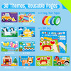 SpriteGru Tape Activity Book, 30 Dry Erase Scenes and 4 Colorful Tapes, Reusable & Erasable Pages and Easy-Tear Tapes,