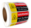 Hot Surface Warning Labels Do Not Touch Hot Caution Hot Flame Stickers