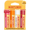 Burt's Bees Lip Balm - Pink Grapefruit, Mango, Coconut & Pear, and Pomegranate Pack, Lip Moisturizer With Beeswax, Tint-Free, Natural Origin Conditio
