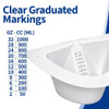 Vakly Specimen Collector Pan 30 oz, Graduated Measuring Toilet Hat