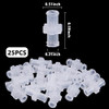 25 Pcs Luer Lock to Luer Lock Connector, PP Syringes Adapter Coupler