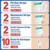 AZEN 16 Pack Wound Closure Strips, 4 Types Butterfly Bandages, Emergency Laceration Closure Kit, Repair Wounds Without