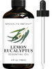 Brooklyn Botany Lemon Eucalyptus Essential Oil - Huge 4 Fl Oz - 100% Pure and Natural - Premium Grade with Dropper -