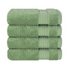 Cotton Paradise 100% Cotton Turkish Towel Set, Soft Absorbent Quick Dry, 4 Piece Washcloth Set, Sage Green