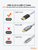 CableCreation USB C to USB Cable Short 0.8FT, Durable USB A to C Fast Charging USB to Type C for iPhone 15/16/17, Galaxy S22,iPad Pro,Android Auto/Ce