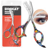 DINNAT Eyebrow Scissors With Comb, Facial Grooming Scissors Kit, Professional Precision Eyebrow Trimmer