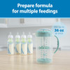 Dr. Brown's Baby Formula Mixing Pitcher with Adjustable Stopper, Locking Lid & No Drip Spout, Black, BPA Free, 36oz, 1