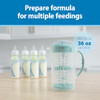 Dr. Brown's Baby Formula Mixing Pitcher with Adjustable Stopper, Locking Lid, and No Drip Spout, 36 oz, BPA-Free,