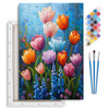 Flowers Framed Paint by Numbers Kit for Adults Beginner & Kids Ages 8-12