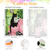 Framed Paint by Numbers Kit for Adults, Black Cat Bathroom Decor 8x12 Inch