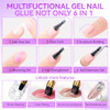 Gelike EC 6 in 1 Nail Glue Gel: 2 Pcs Gel Nail Glue for Press on Nails