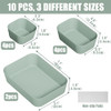 Homhut Drawer Organizers Bins 10 PCS for Bathroom Makeup Desk Office