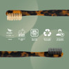 Isshah Plant-Based Cellulose Acetate Toothbrushes - 8 Pack - Tortoise