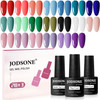 JODSONE 23 PCS Gel Nail Polish Set with Base Glossy and Matte Top Coat Multicolored Gel Nail Long Lasting Suitable for