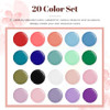 JODSONE 23 PCS Gel Nail Polish Set with Base Glossy and Matte Top Coat Multicolored Gel Nail Long Lasting Suitable for