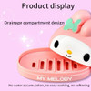 Kawaii Melody Soap Case Holder Container with Lid - Cute Soap Dish for Bathroom Accessories (Pink meldy)