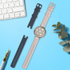 kwmobile Straps Compatible with Garmin Lily Sport Straps - 2x Replacement Silicone Watch Bands - Blue Grey/Dusty Pink