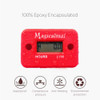 Magicalmai Inductive Hour Meter for Gas Engine Generator Lawn Mower Red