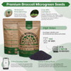 Organo Republic Broccoli Sprouting & Microgreens Seeds - 32,500 Non-GMO Heirloom Seeds, Sprouts in Bulk 4oz Resealable