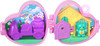 Polly Pocket x Sweethearts, Micro Doll & 2 Playsets with 7 Themed Accessories & Keychain Clip, Travel Toy, Partnership