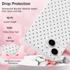 QLTYPRI Cute Polka Dot Phone Case for iPhone 15, White