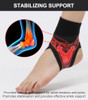 SUJAYU 2 Pack Ankle Brace & Elastic Supports for Men & Women, Ankle Support Ankle Compression Sleeve, Plantar
