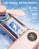 SWEETFULL Portable Handheld Mini Fan with LED Display, 3-in-1 Personal Foldable USB Rechargeable Hand Held Fan &