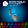 ToiLight The Original Toilet Bowl Night Light. Fun Useful Bathroom Motion Sensor Tech Gadget. Funny Novelty Birthday