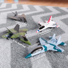 United Sates Air Force 4-Pack Toy Jet Squadron Die Cast Airplanes, Pull Back Military Fighter Jets, Diecast Air Plane
