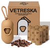 VETRESKA Dog Poop Bags Dispenser with Coffee Scented Waste Bags, 105 Counts