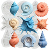 XCYRFMS Shell Polymer Clay Mold Marine Theme Conch Silicone Molds