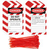 YHNTGB 50PCS Lockout Tagout Tags Do not Operate Equipment with 50 Zip Ties