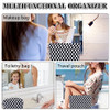ZLFSRQ 2Pcs Checkered Makeup Bag for Women Large Small Travel Toiletry Bag Organizer Aesthetic Black Zipper Cosmetic